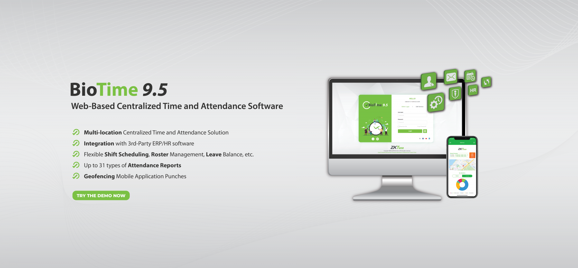 Time attendance software Biotime 9.5 biotime